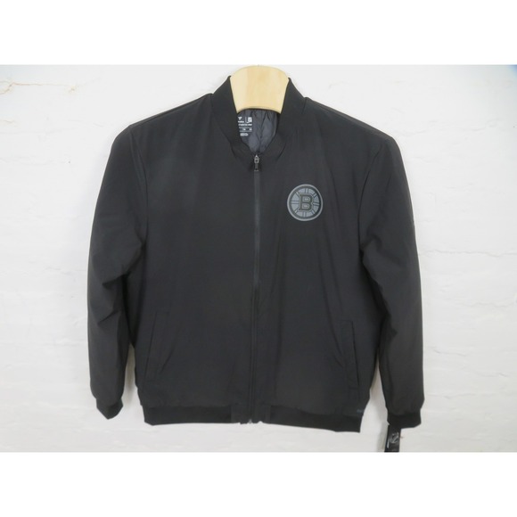 Boston Bruins Bomber Jacket Mens XL Black NHL Hockey Fanatics Authentic Pro